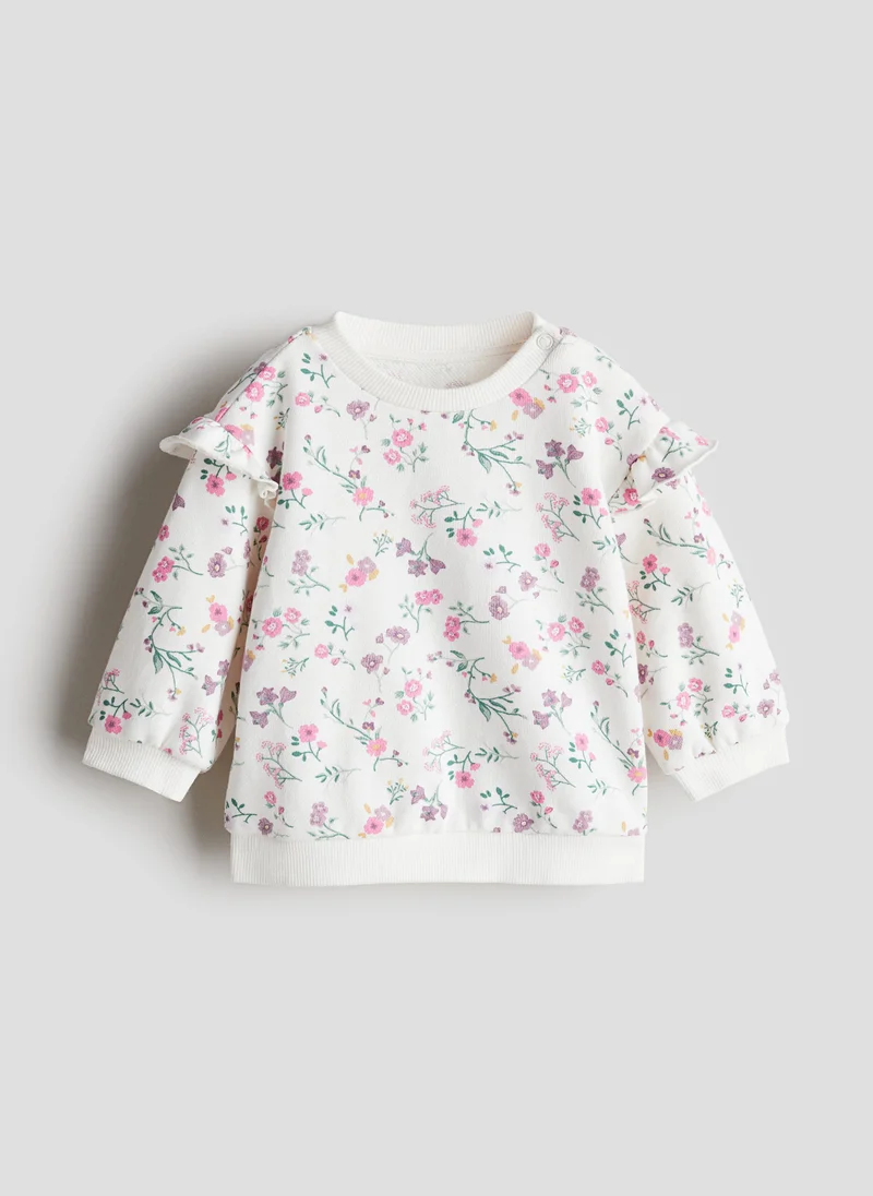 اتش اند ام Frill-Trimmed Sweatshirt