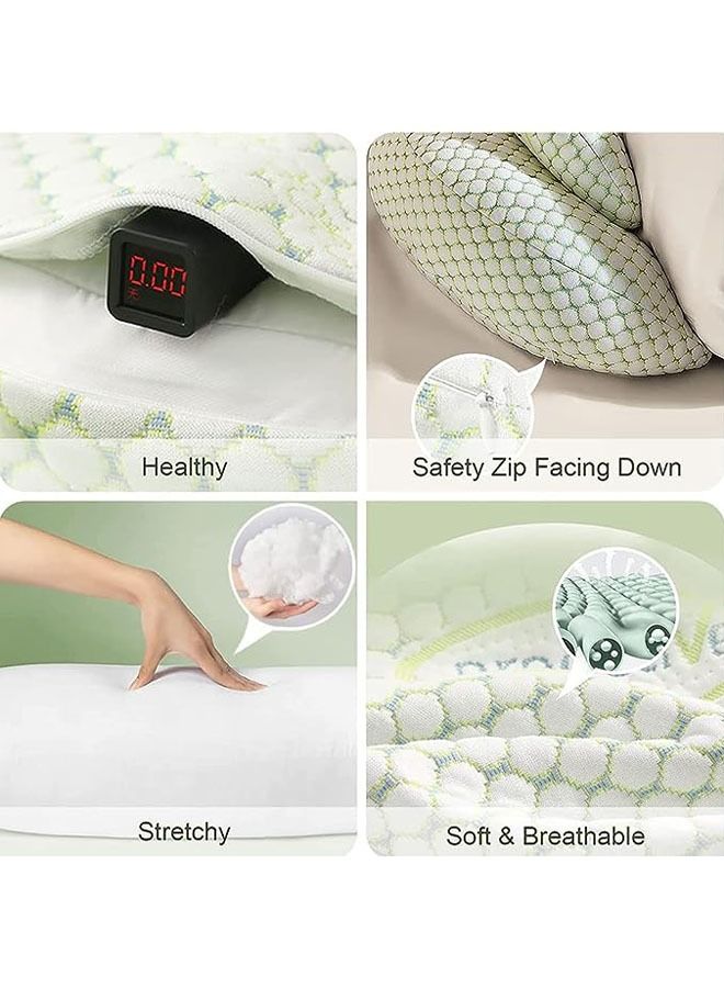 Pregnancy Pillows for Sleeping, Maternity Pillow Wedge Pillows Side Sleeper Pregnancy Wedge Pillows for Body Belly Back Legs Hips Neck with Detachable Adjustable Pillow Cover (Green)  - Image 3