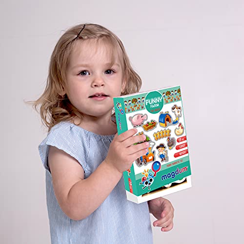 magdum Kid Magnets for Fridge MAGDUM Funny Farm - 19 Large Fridge Magnets for Toddlers - Refrigerator Magnets for Kids - Kids Magnets for Refrigerator - Toddler Magnets for Refrigerator - Magnets for Kids - Image 2