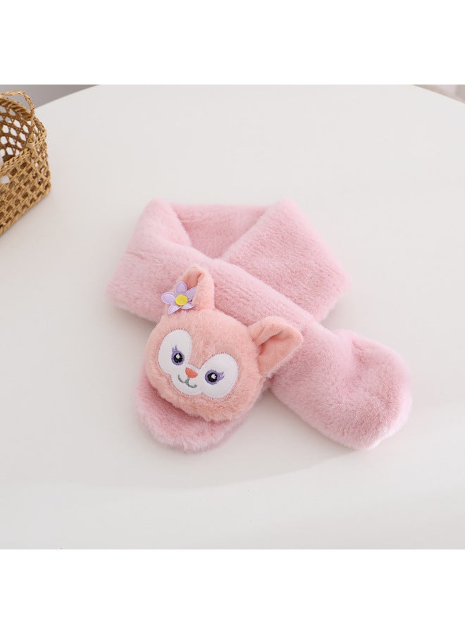 New Children's Scarf Autumn And Winter Plush Baby Scarf Parent-child Imitation Rabbit Fur Scarf Cartoon Scarf Children