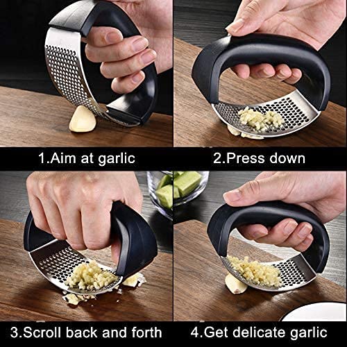 Supreme Quality Stainless Steel Garlic Press Garlic Crusher 1 Piece  - Image 5