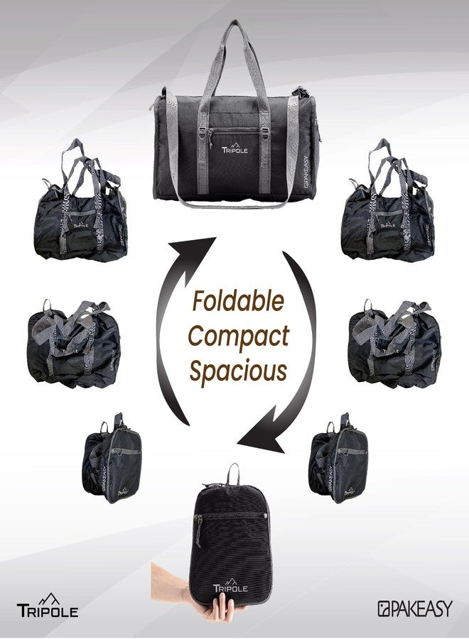Tripole PAKEasy Foldable Duffel Bag | Portable Bag for Traveling | 40 litres (Black) - Image 3