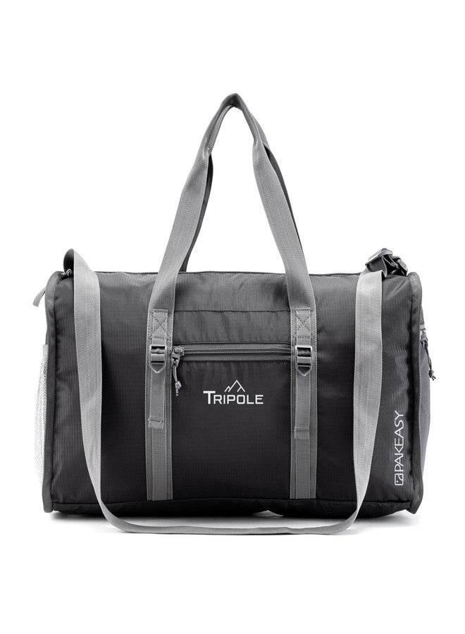 Tripole PAKEasy Foldable Duffel Bag | Portable Bag for Traveling | 40 litres (Black) - Image 1