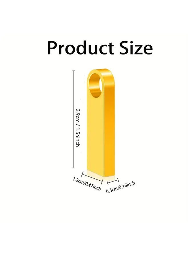 16GB 2PCS High Speed USB Flash Drive Silver Gold Memory Stick Christmas Birthday Gift - Image 3