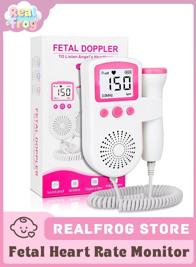 Realfrog Fetal Heart Rate Monitor, Portable Ultrasound Doppler, with LCD Screen - Image 1