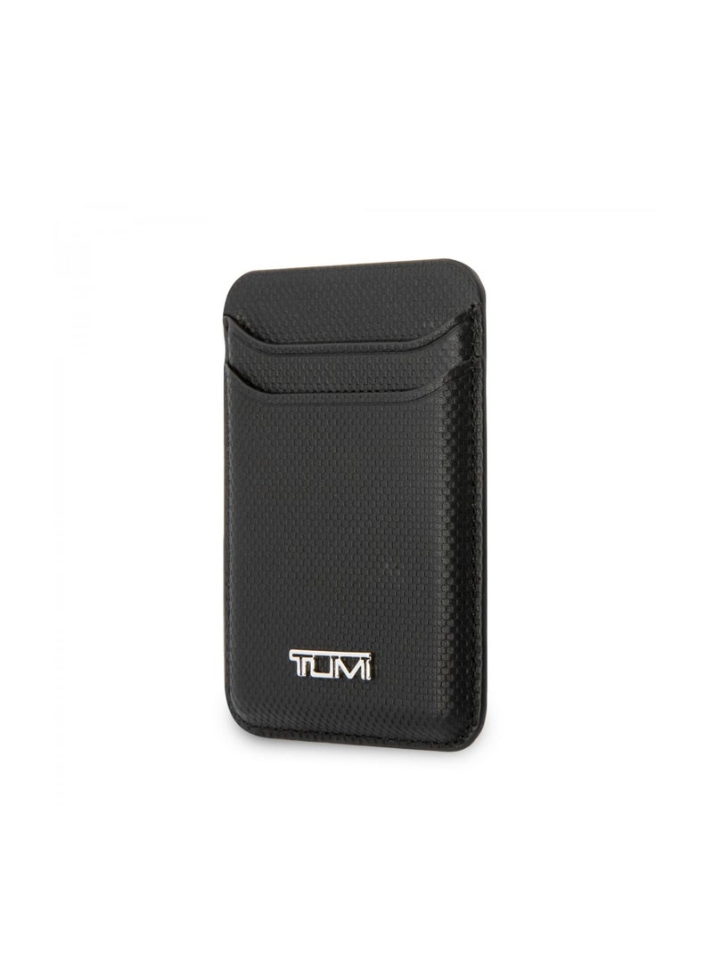 Tumi - Tumi Magsafe Card Wallet Holder With Embossed Balistic Pattern, Easy Snap-On, Strong & Powerful Magnets, Premium Quality, Compatible with Most iPhone Devices - Black - Image 1