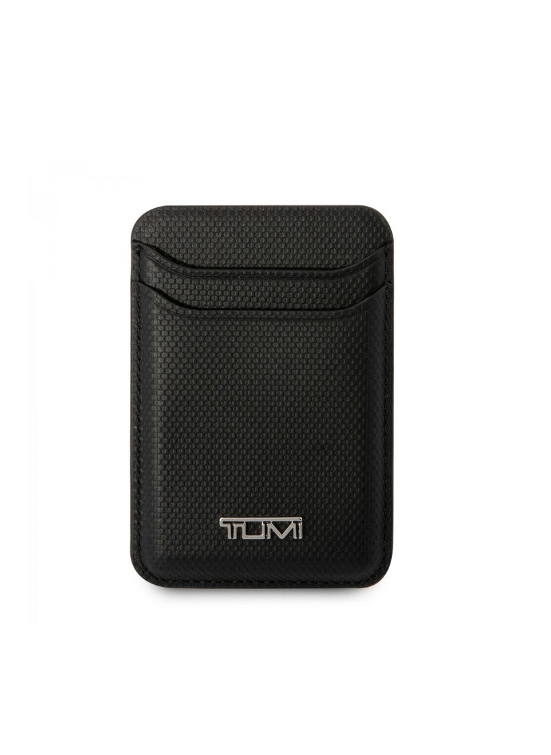 Tumi - Tumi Magsafe Card Wallet Holder With Embossed Balistic Pattern, Easy Snap-On, Strong & Powerful Magnets, Premium Quality, Compatible with Most iPhone Devices - Black - Image 1