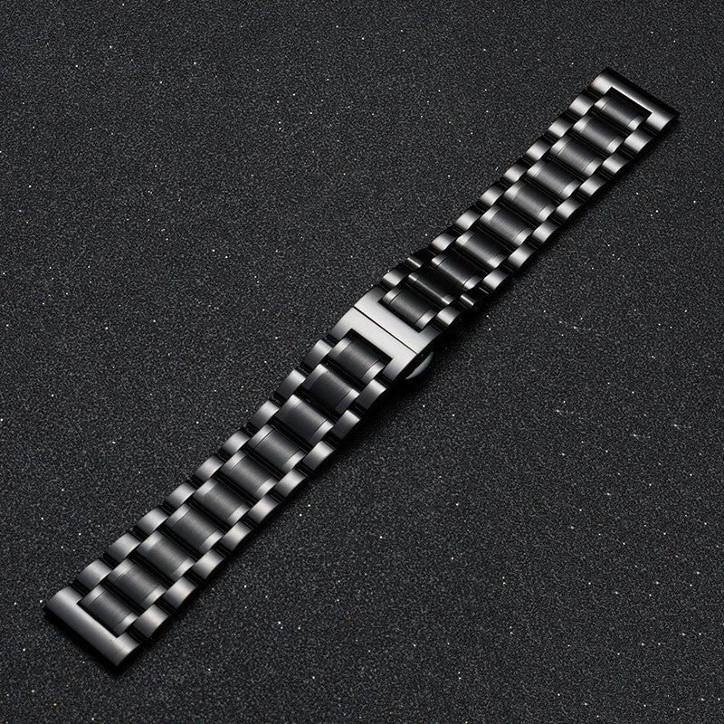 Bluejw Outlet Five Beads Replacement Stainless Steel Smart Watch Strap for Men – Durable Metal Band Compatible with 18mm 20mm 22mm 24mm Watches, Easy to Replace the Watch Strap - Image 1