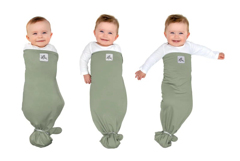The Ollie Swaddle â€“ Adjustable Baby Swaddle for Newborns | Pediatrician-Approved for Safe Sleep | Easy Closure | Arms-Out | Lightweight, Machine-Washable | Easy Diaper Access - Image 1