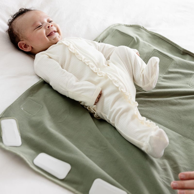 The Ollie Swaddle â€“ Adjustable Baby Swaddle for Newborns | Pediatrician-Approved for Safe Sleep | Easy Closure | Arms-Out | Lightweight, Machine-Washable | Easy Diaper Access - Image 5
