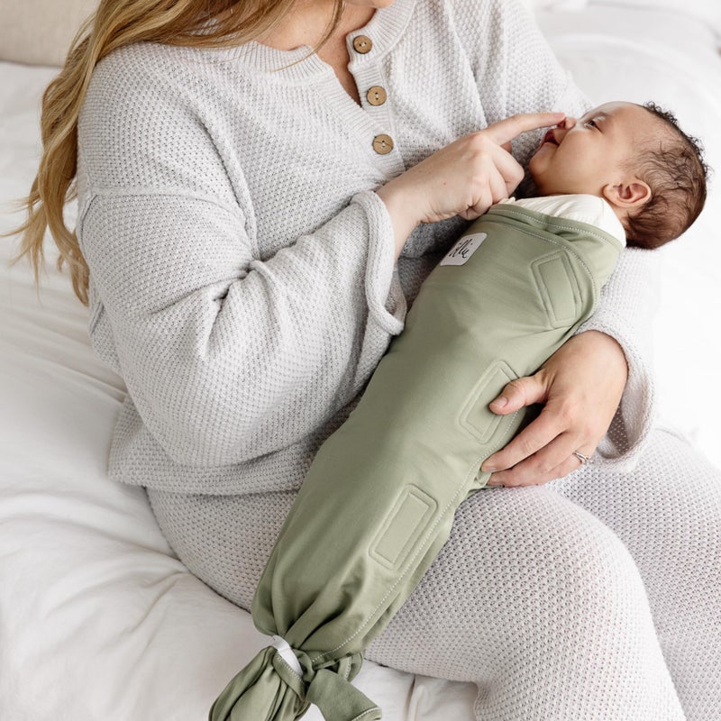 The Ollie Swaddle â€“ Adjustable Baby Swaddle for Newborns | Pediatrician-Approved for Safe Sleep | Easy Closure | Arms-Out | Lightweight, Machine-Washable | Easy Diaper Access - Image 4