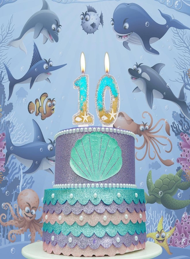 YIRAN Birthday Candles Number 4 Candle, Handmade Numeral Candle Cake Topper, Perfect for Mermaid Theme Baby Shark Theme Finding Nemo Theme Birthday Party Favors Decorations - Image 3