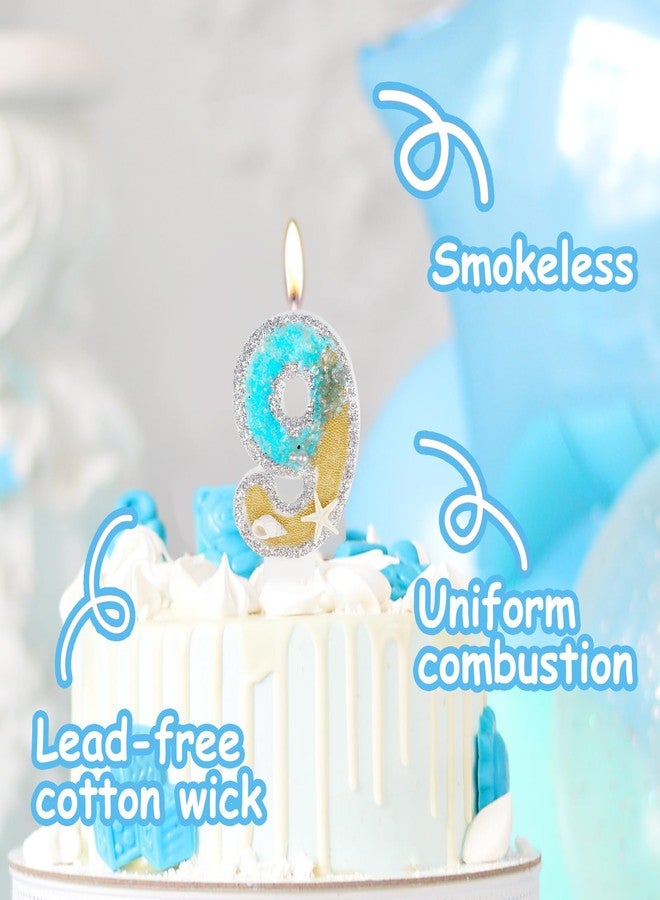 YIRAN Birthday Candles Number 4 Candle, Handmade Numeral Candle Cake Topper, Perfect for Mermaid Theme Baby Shark Theme Finding Nemo Theme Birthday Party Favors Decorations - Image 5