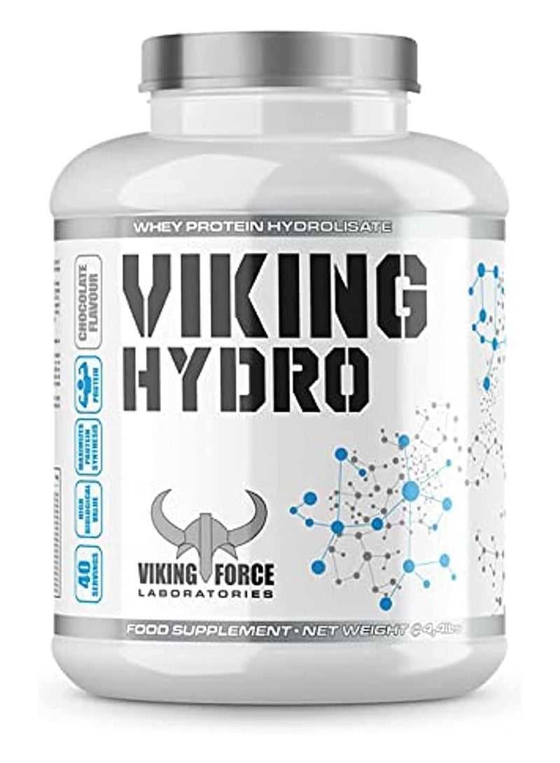 VIKING FORCE LABORATORIES Viking Hydro - Chocolate Flavour Whey Protein Hydrolisate, 4.4lb, 40 servings, 42.3g protein per serving - Image 1