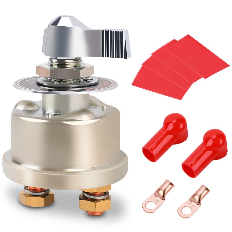 300A High Current Master Battery Disconnect Switch 1248V Power Cut Off Isolator with Face Plate for Vehicle RV Truck Boat Marine ATV OnOff Battery Isolator