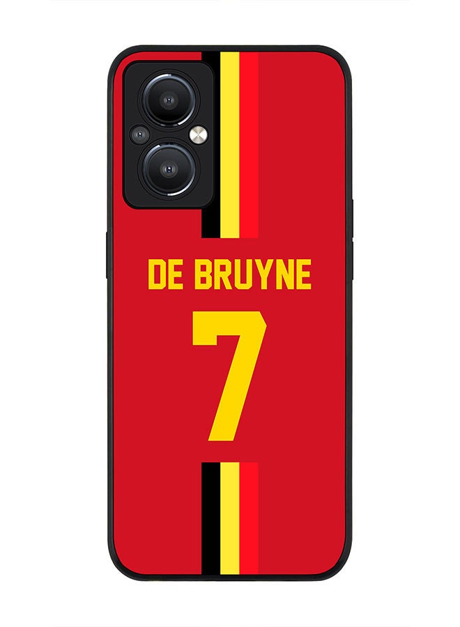 Stylizedd Rugged Black edge case for OnePlus Nord N20 5G Slim fit Soft Case Flexible Rubber Edges Anti Drop TPU Gel Thin Cover - Football Team - Belgium Player Name - De Bruyne - Image 1