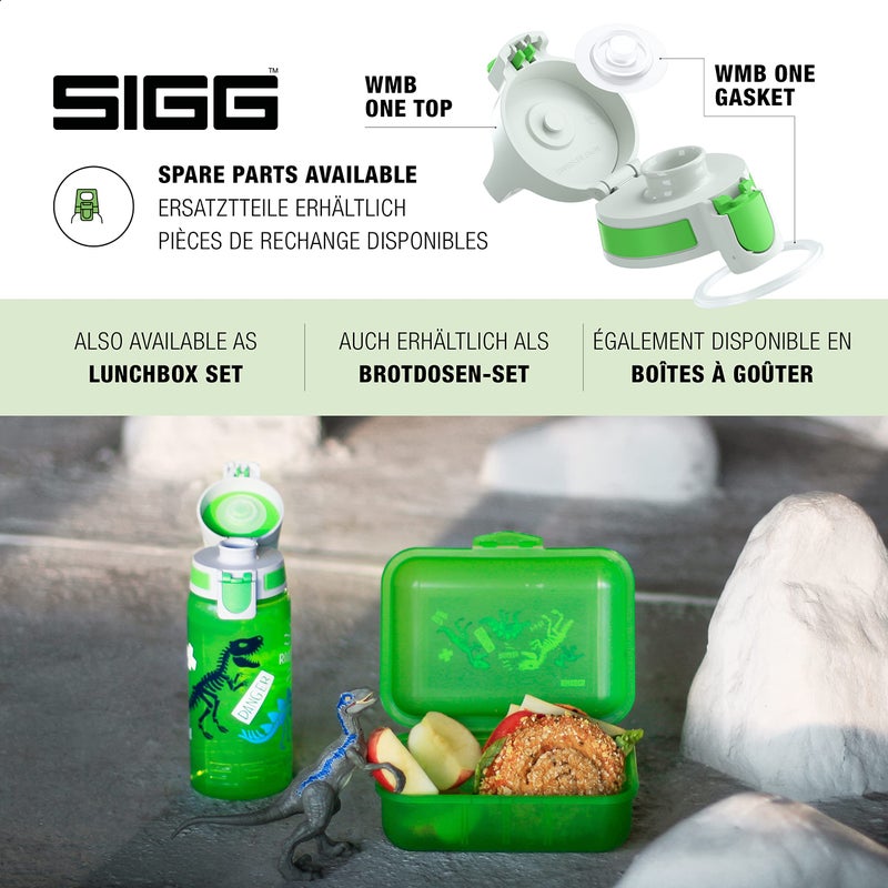 SIGG - Kids Water Bottle - Viva One Jurassica - Suitable For Carbonated Beverages - Leakproof - Dishwasher Safe - BPA Free - Sports & Bike - Green - 17 Oz - Image 4