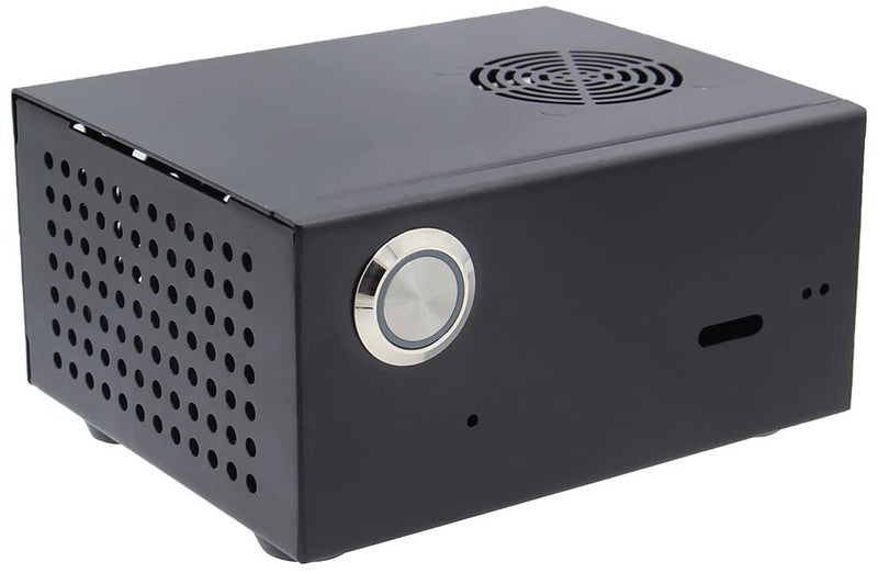 Geekworm Geekworm X825-C8 (X825 V2.0) Metal Case+Power Switch+Cooling Fan Support X825 V2.0 2.5 inch SATA SSD/HDD Shield & Raspberry Pi 4 Model B & X735 Only(Not Include RPi4&X825 V2.0&X735&PSU&SSD&TF Card) - Image 1