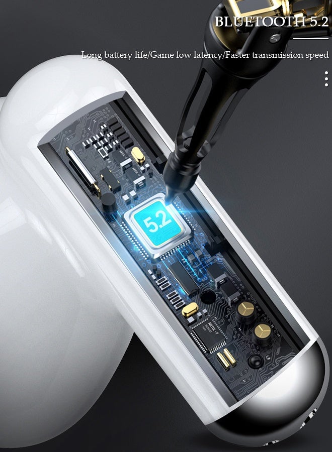 DUNISO Bluetooth Headphones Bluetooth 5.2 Wireless Earbuds Wireless Charging Case Sports Ear buds Built-in Charging Cables Waterproof In-Ear Earphones for Phone Laptop - Image 3