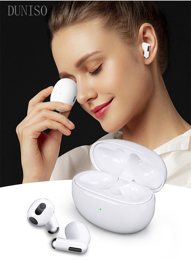 DUNISO Bluetooth Headphones Bluetooth 5.2 Wireless Earbuds Wireless Charging Case Sports Ear buds Built-in Charging Cables Waterproof In-Ear Earphones for Phone Laptop  - Image 1