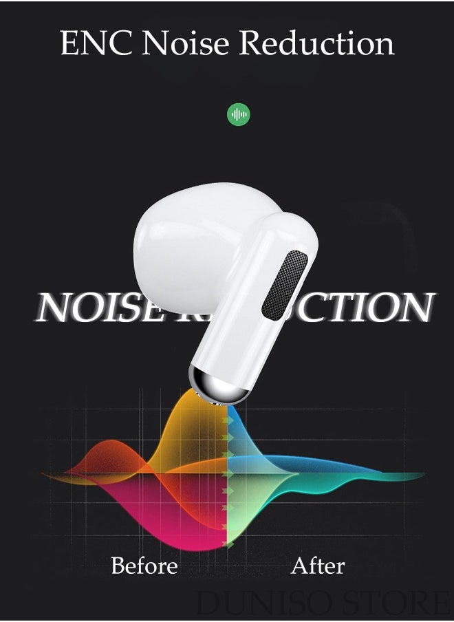 DUNISO Bluetooth Headphones Bluetooth 5.2 Wireless Earbuds Wireless Charging Case Sports Ear buds Built-in Charging Cables Waterproof In-Ear Earphones for Phone Laptop  - Image 2
