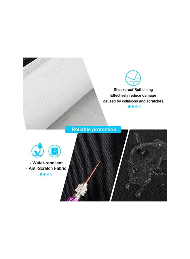 Lacdo حقيبة كمبيوتر محمولة واقية 360 درجة مقاس 14 بوصة لجهاز Dell Inspiron 14 5481 / Hp Stream 14" / Acer Spin 3 / Asus L402Ya / Hp Acer Chromebook 14 / Lenovo Flex 14 Notebook، باللون الأسود - Image 5