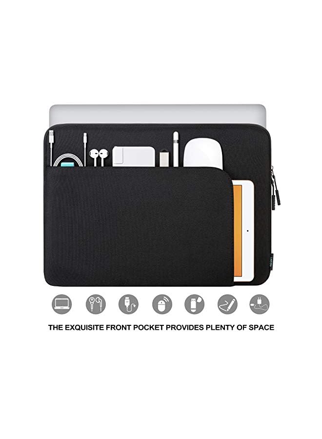 Lacdo حقيبة كمبيوتر محمولة واقية 360 درجة مقاس 14 بوصة لجهاز Dell Inspiron 14 5481 / Hp Stream 14" / Acer Spin 3 / Asus L402Ya / Hp Acer Chromebook 14 / Lenovo Flex 14 Notebook، باللون الأسود - Image 3