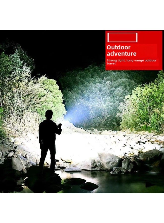 Explosion-proof T6 Telescopic Zoom LED Strong Light Charging Flashlight Aluminum Long-range Direct Charging Strong Light Flashlight-Color:T11 Short L2 Flashlight + 18650 Battery + Direct Charging + Gift Box  - Image 4