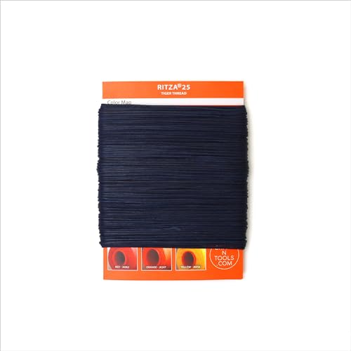 Ritza 25 Tiger Thread Royal Blue 0.8mm RITZA 25 Tiger Thread for Leather Craft | Waxed Tiger Thread | Ritza 25 Thread | Waxed Polyester | Saddlers Thread - Image 4