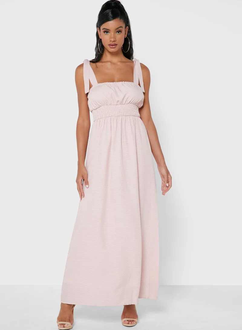 Missguided Pleated Shirred Dress