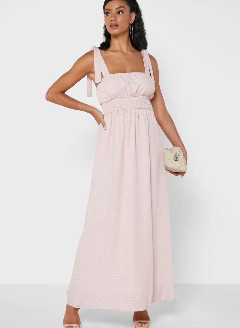 Missguided Pleated Shirred Dress