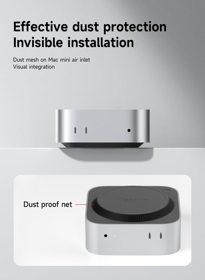 Hagibis Dust Mesh Filter for Mac mini M4 / M4 Pro 2024, PVC Dustproof Net Stickers Anti Dust Proof Adhesive Cover for Mac mini 2024 only - Image 3