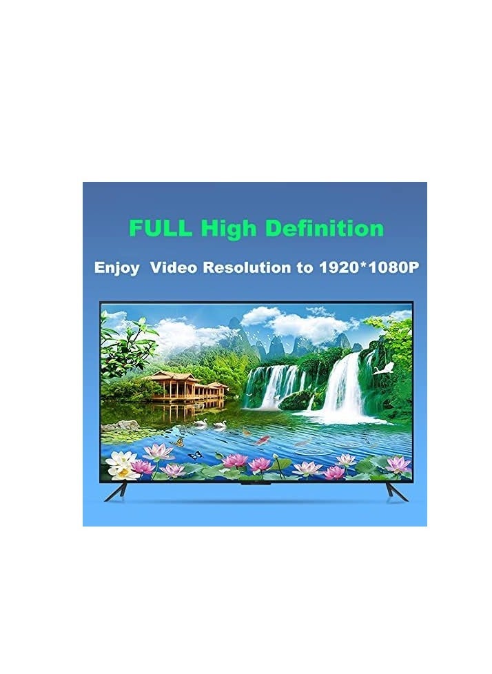 JAJEEK VGA to HDMI Converter, VGA Male to HDMI Female Adapter with 3.5mm Audio Jack, FHD 1080P for Connecting Computer Monitor, Laptop, Desktop, HD TV, DVD Projector, Big Screen for Meeting, Office (Black) - Image 2