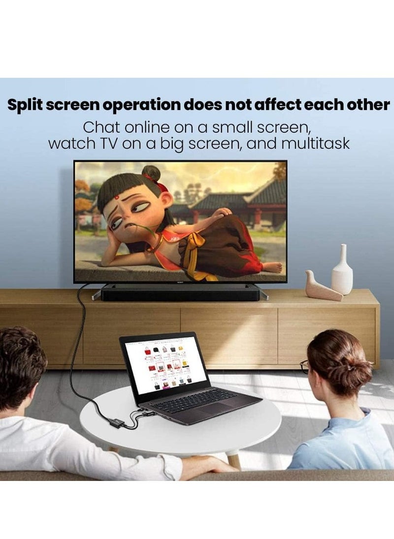 JAJEEK VGA to HDMI Converter, VGA Male to HDMI Female Adapter with 3.5mm Audio Jack, FHD 1080P for Connecting Computer Monitor, Laptop, Desktop, HD TV, DVD Projector, Big Screen for Meeting, Office (Black) - Image 3