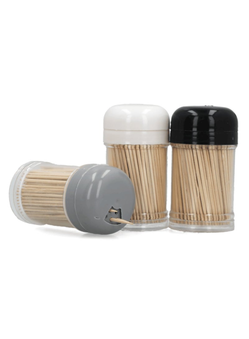 Five Simply Smart Disposable Bamboo Toothpick Set Beige - Image 2