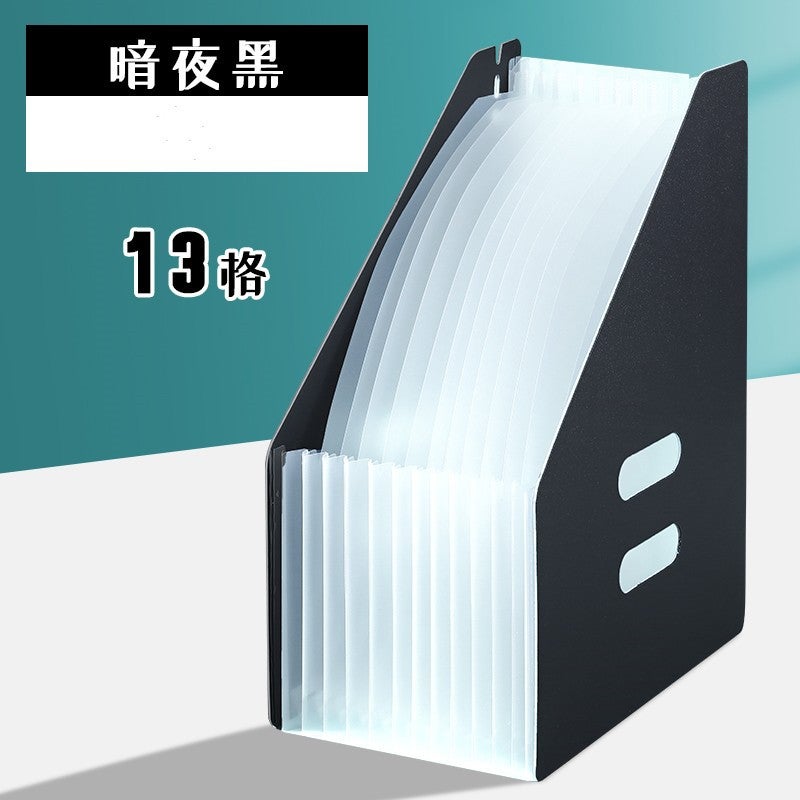 A4 Organ Bag Portable Vertical Test Paper Storage Bag Data Sorting Vertical Folder Student A4 Multi-Layer File Box - Image 1