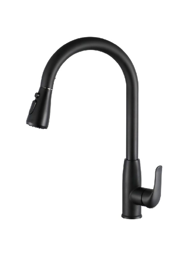 Aqua Drop Durable Modern Design Single Handle Stainless Steel Pull Out Sprayer Kitchen Mixer Black 1 x 1 x 1 cm JS-K083B