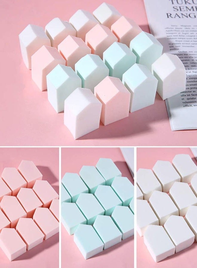 Aturmon 25 PCS Makeup Blenders Sponges Set, Use for Dry and Wet, Perfect for Full Face Curve Blending, Cream, Liquid, Powder Foundation Cosmetics, Latex Free & Soft & Flexible, Pentagon - Image 5