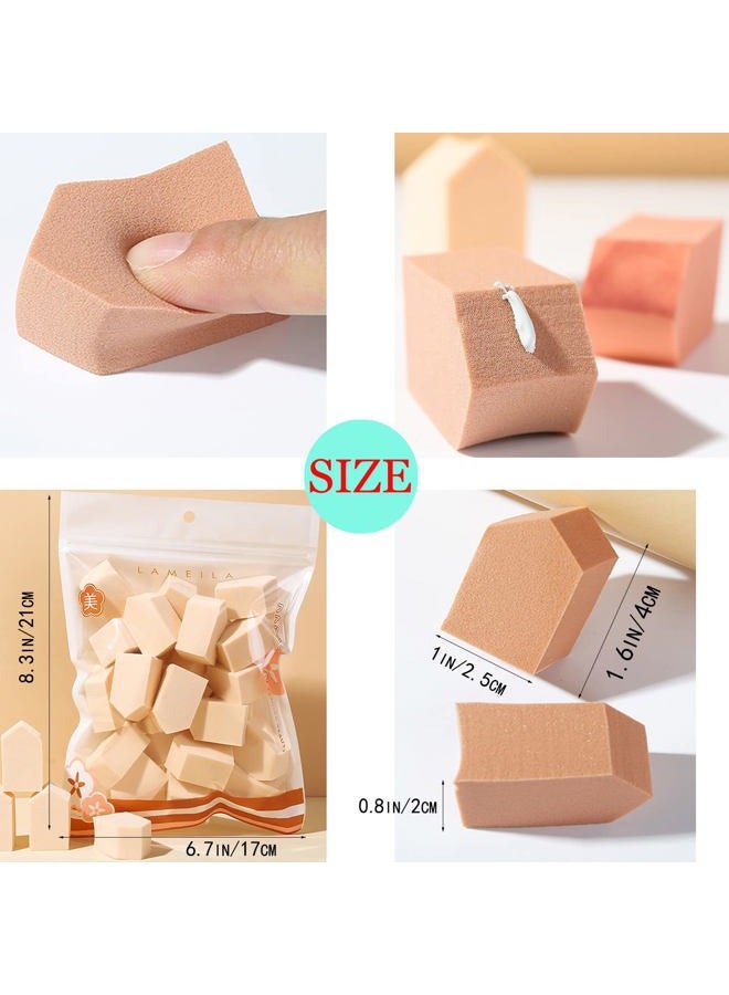 Aturmon 25 PCS Makeup Blenders Sponges Set, Use for Dry and Wet, Perfect for Full Face Curve Blending, Cream, Liquid, Powder Foundation Cosmetics, Latex Free & Soft & Flexible, Pentagon - Image 4