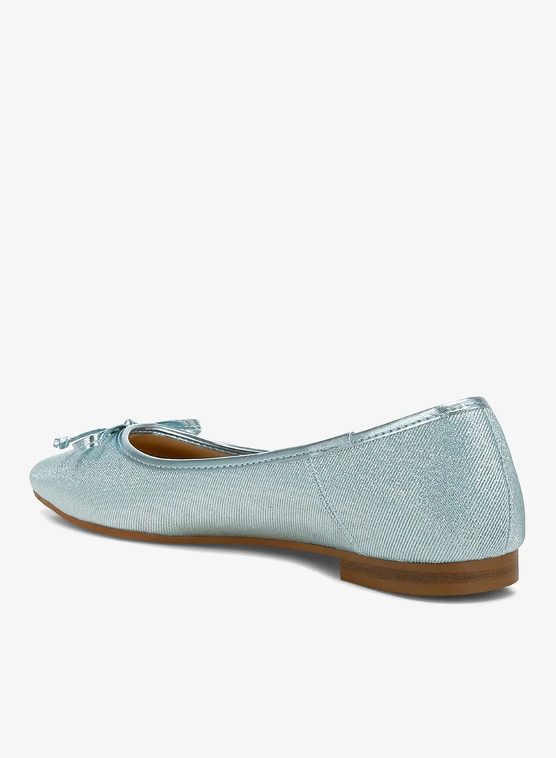 London Rag Baby Blue Metallic Ballet Flats in Baby Blue for Women | Best Price UAE