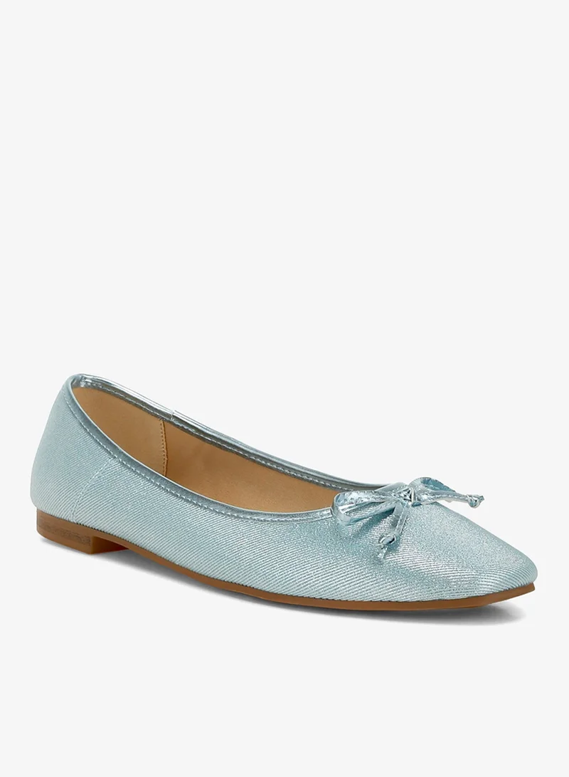London Rag Baby Blue Metallic Ballet Flats in Baby Blue for Women | Best Price UAE