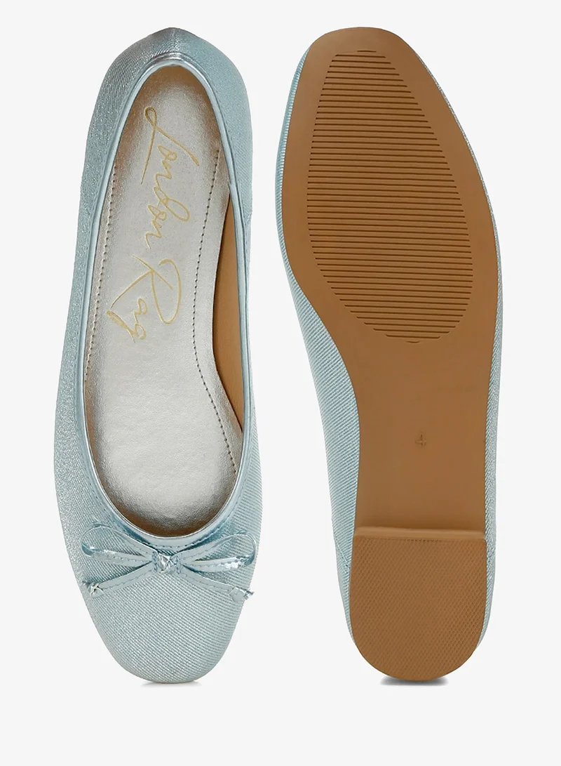 London Rag Baby Blue Metallic Ballet Flats in Baby Blue for Women | Best Price UAE