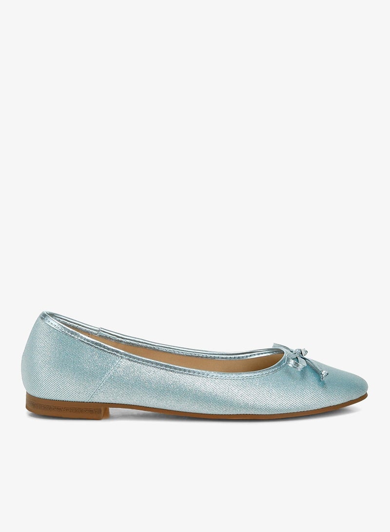 London Rag Metallic Ballet Flats in Baby Blue - Image 1
