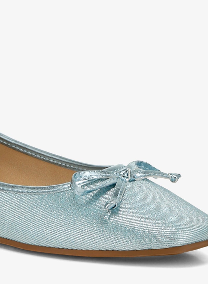 London Rag Metallic Ballet Flats in Baby Blue - Image 5
