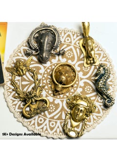 Indian-Shelf IndianShelf Brass Tiger Head Door Knockers for Front Door Gold Entrance Door Decoration Items for Home Victorian Style Entrance Door Accessories Items for Home 1346 Cm  - Image 4