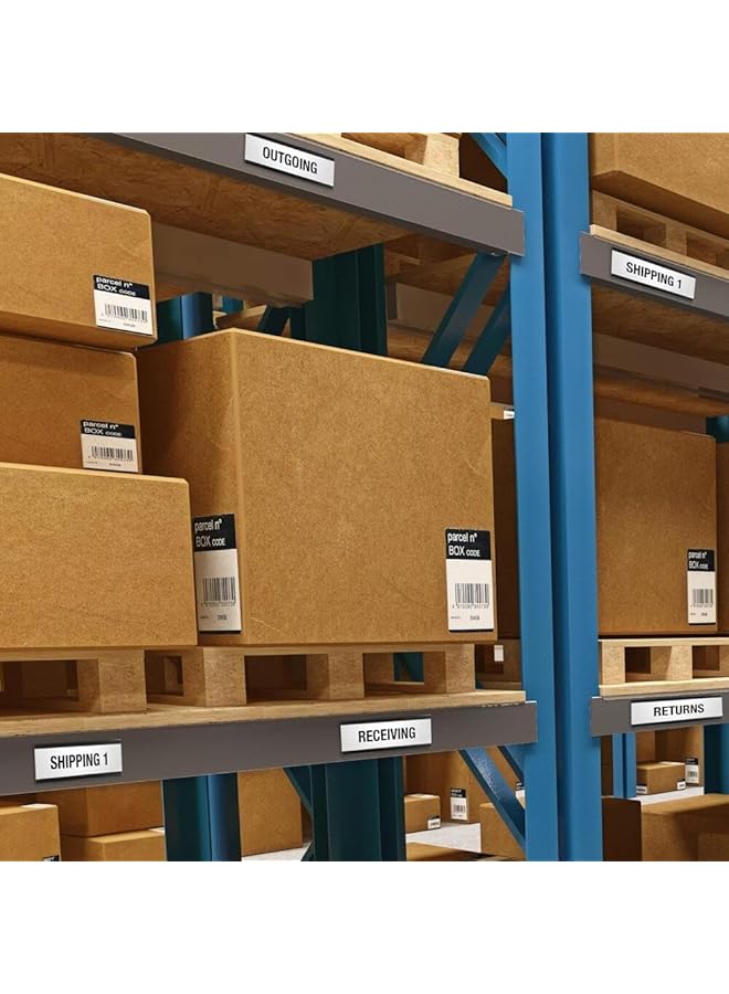 إيروريكس 20 قطعة حاملات ملصقات مغناطيسية حاملات بطاقات اسم مغناطيسية مع واقيات بلاستيكية شفافة وإضافات ورقية حاملات بطاقات بيانات مغناطيسية للرفوف المعدنية ورفوف السبورة البيضاء والملصقات المغناطيسية 100 × 50 مم - Image 2