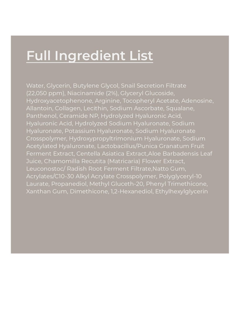 MOTHER MADE Moisturizing Snail Mucin Face Mask 10 Sheets, 22,050ppm Snail Secretion Filtrate, Collagen, Niacinamide, Vitamin C & E, Anti-aging Snail Essence for Dry, Sensitive Skin, Korean Skincare - Image 3