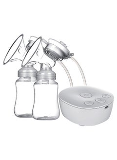 Double Electric Breast Pump Hands Free Breast Pump for Breastfeeding 2 Modes & 9 Adjustable Levels Low Noise Anti-Backflow USB Powered with 2pcs 150ml Milk Bottles