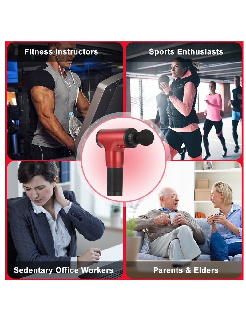 Yuwell Deep Tissue Massage Gun With 4 Massage Heads Muscle Massager Gun For Athletes Powerful Portable Electric Handheld Deep Tissue Body Massager Gun Neck Massager Gun 6 Adjustable Speed Moods - Image 2