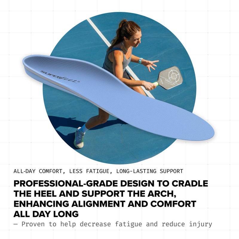 Superfeet All-Purpose Support Medium Arch Insoles (Blue) - Trim-To-Fit Orthotic Shoe Inserts - Professional Grade - Men 9.5-11 / Women 10.5-15 - Image 5